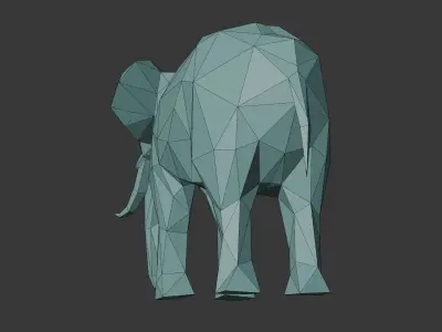 Elephant Low-Poly Free 3D model