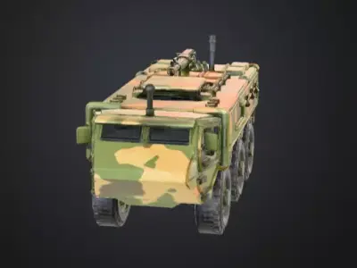 SISU XA185 Armored Personnel Carrier Low-poly 3D model