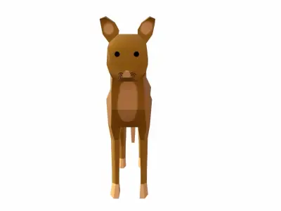 Cat Cartoon Low-poly 3D model