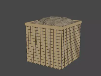 Sand wall military Free 3D model