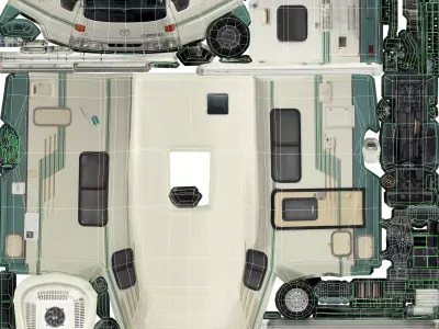 1999 Toyota Camroad RV lowpoly 3D model