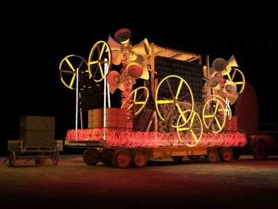 parade stage 3D model