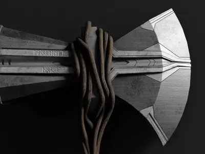 Stormbreaker hobbit axe Low-poly 3D model