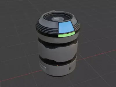 Sci-Fi Barrel - Game Ready Free low-poly 3D model