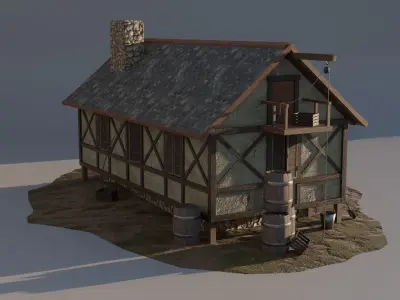 Medieval tavern 3D model