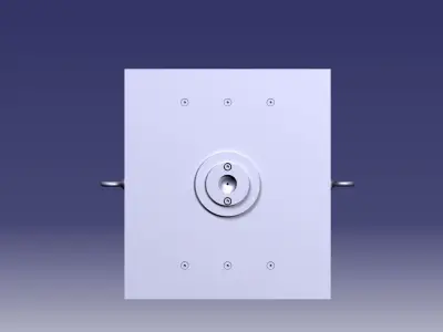 MXT3D - Square plate Cold injection mold 3D model