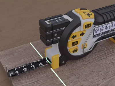 Digital Tape Measure Low-poly 3D model