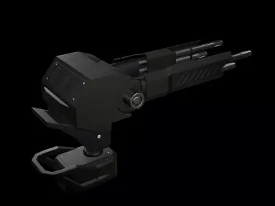 Turret V3 Low-poly 3D model