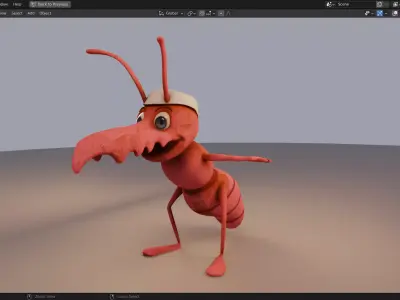 Termite Character from Peter Wheat comic book 3D Model Low-poly 3D model