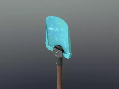 Shovel - Diamond Low-poly 3D model