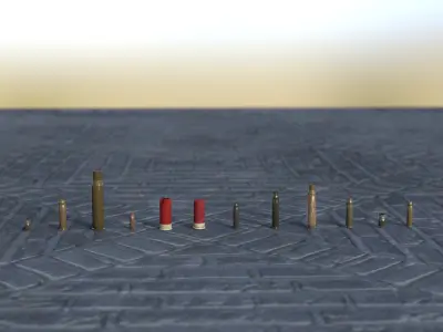 Bullets and Shells for DAZ3D Free 3D model
