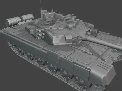 Tank T90 Low-poly 3D model
