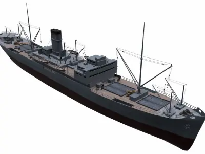 Ship 05 Low-poly 3D model