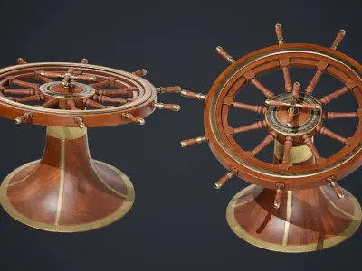 rudder Low-poly 3D model