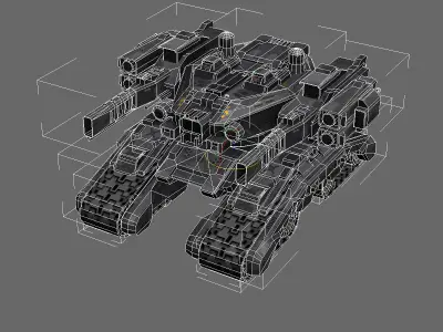 SF Drone Tank - MX5 Low-poly 3D model