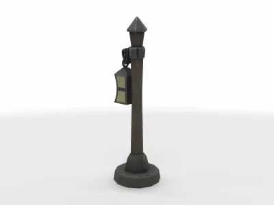 old lamp post 01  3D model