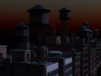 RoofTopAssets Low-poly 3D model
