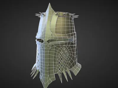 HELMET13 high and low poly Low-poly 3D model