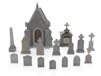 Medieval Cemetery 3D model