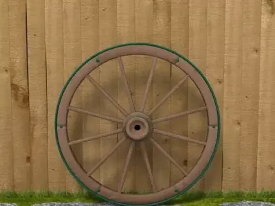 Wagon wheel 3D model by matvic