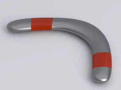 Boomerang silver 3D model