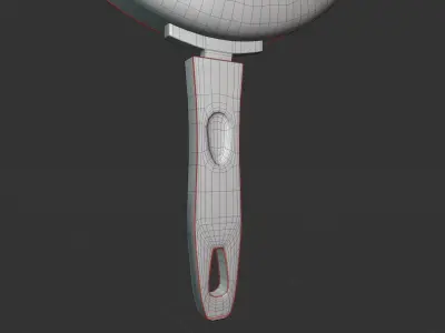 Bloody Pan Low-poly 3D model