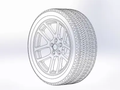Wheels 22inch for scale model of Dodge Ram SRT-10 2003 3D print model