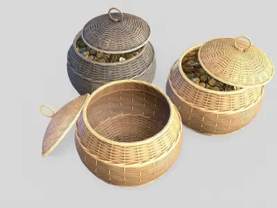 Basket 13 Low-poly 3D model