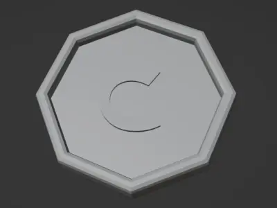 Low poly Coin Gold Free low-poly 3D model