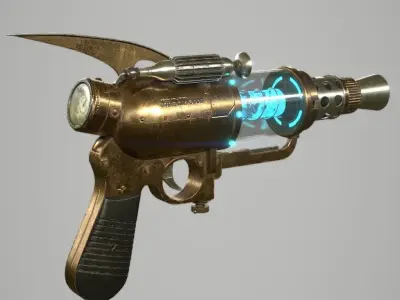 Retro Style Ray Gun Low-poly 3D model