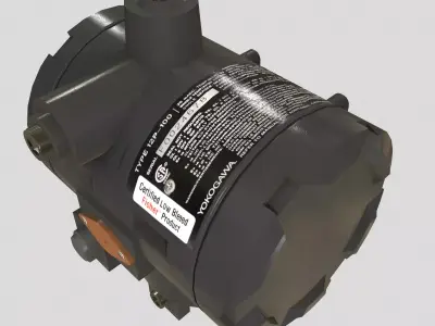 Fisher I2P 100 Electro Pneumatic Transducer Low Poly Low-poly 3D model