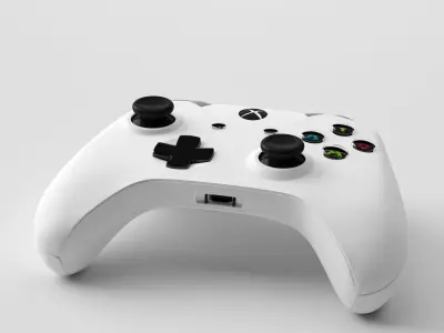 Xbox One White Edition Controller 3D model