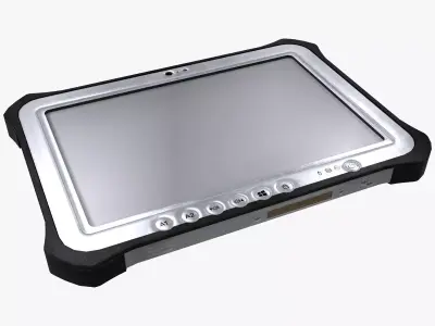 Military Rugged Touchpad Tablet Low-poly 3D model