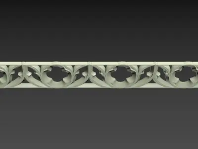 Gothic seamless ornament 05 3D print model