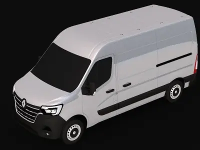 2022 Renault Master Van Low-poly 3D model