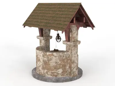 Old Stone Well Low-poly 3D model
