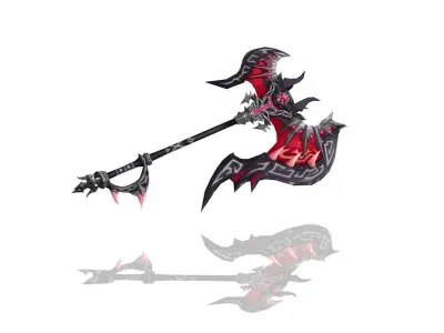 Corrupted Holy Axe Low-poly 3D model
