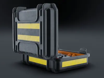 Emergency Communication System with Walkie Talkie Low-poly 3D model