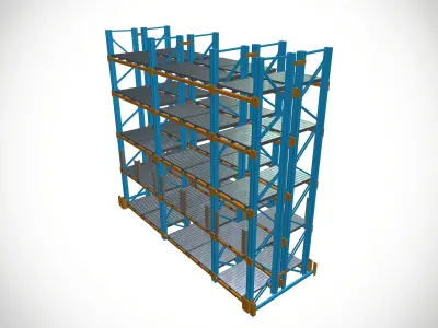 Industrial Storage Rack Warehouse 3D model