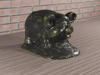 High-resolution Stone - Pig  3D model