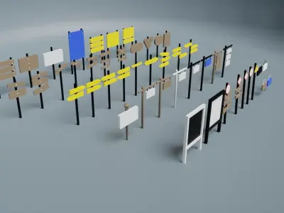 help panel package Low-poly 3D model