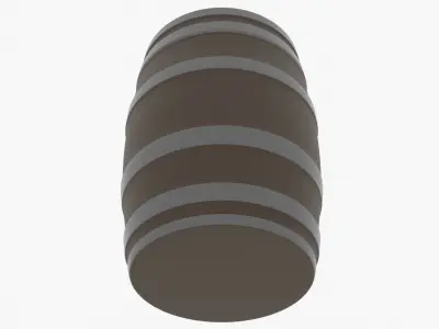 Barrels barrel Low-poly 3D model