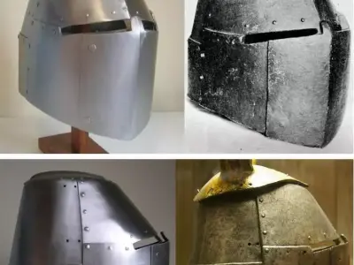 WG 7053 - Topfhelm von Prank - DXF Armor Pattern Low-poly 3D model