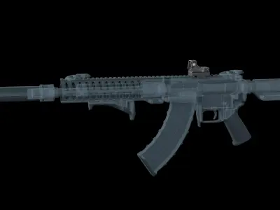 EOTECH EFLX  Red Dot Sight Low-poly 3D model