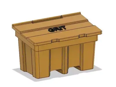 Model Railway Salt Grit Bin for Roadside or Car Park 3D print model