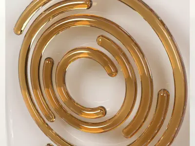Wall Glass Blocks - Decorative Frame - The Sun - Part 3 3D model
