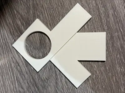 Simple 2 piece puzzle 3D print model