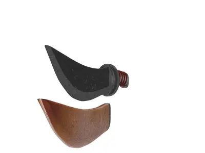 Medieval Damascus War Dagger 3D model