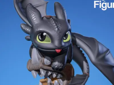 Chibi Toothless - How to Train Your Dragon 3D print model purchase