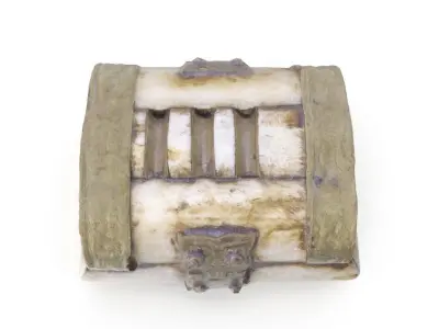 Mini Chest 03 - Low and High Poly versions Low-poly 3D model